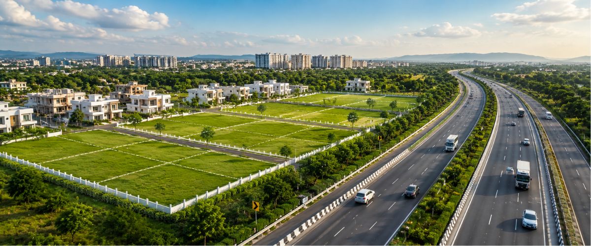 How far should a Residential Plot be from a Highway?